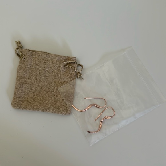 Twisted Copper Drop Earrings - Picture 6 of 6